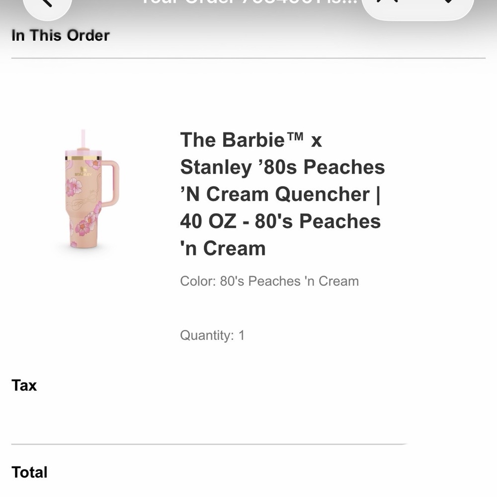 Stanley “Barbie Just Peachy” H2.0 Tumbler - Picture 5 of 5